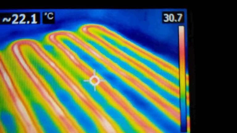 특허 홈파기 공법 시공 후 열화상 카메라 영상