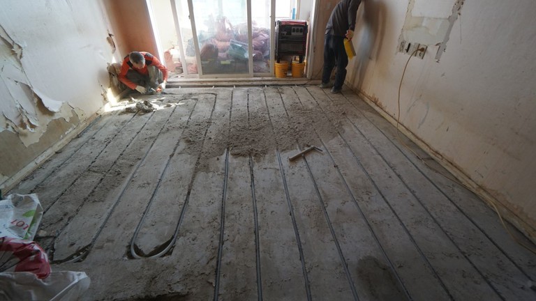 노원 중계 건영 2차 아파트 난방, 수도배관 교체 홈파기 공법으로 하루 만에 시공!